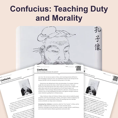 Confucius and His Teachings - reading educational content