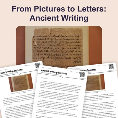 Ancient Writing Systems - reading educational content