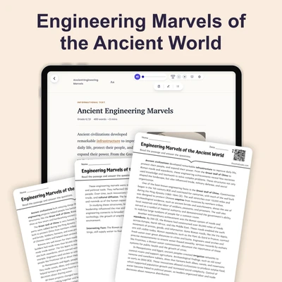Ancient Engineering Marvels - reading educational content