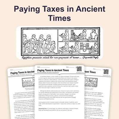 Ancient Taxes and Tribute - reading educational content