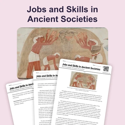 Ancient Jobs and Trades - reading educational content