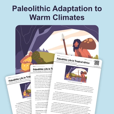 Stone Age Life Adaptation - reading educational content