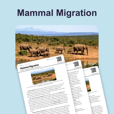 Mammal Migration - reading educational content