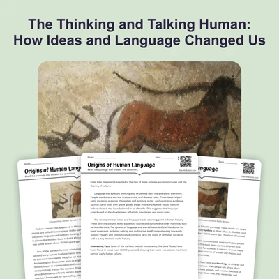 Origins of Human Language - reading educational content