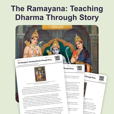 Ramayana Epic of India - reading educational content