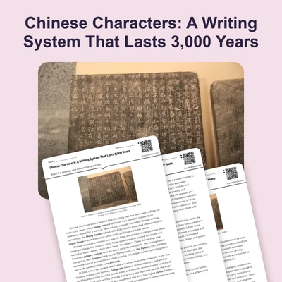 Ancient Chinese Writing - reading educational content