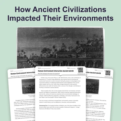 Ancient Civilizations and the Environment - reading educational content