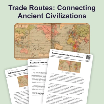 Ancient Trade Routes - reading educational content