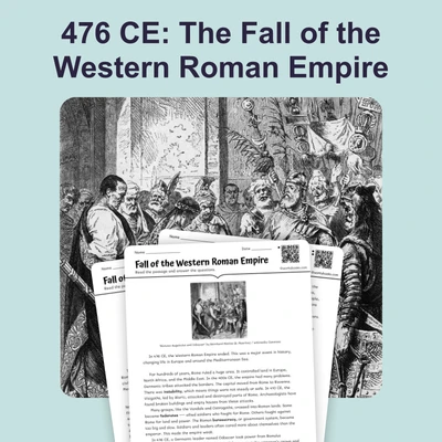 Fall of the Western Roman Empire - reading educational content