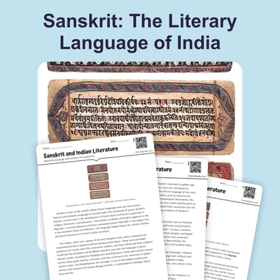Sanskrit and Indian Literature - reading educational content