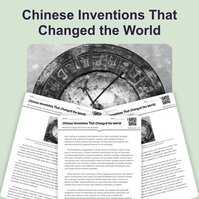 Chinese Inventions - reading educational content