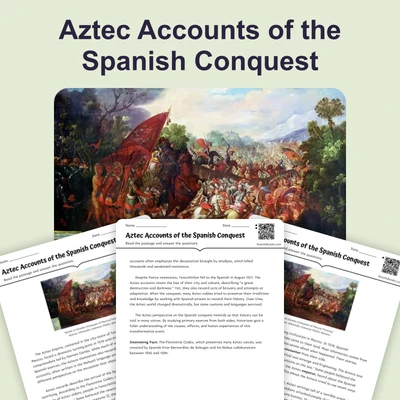 Aztec Accounts of the Spanish Conquest - reading educational content