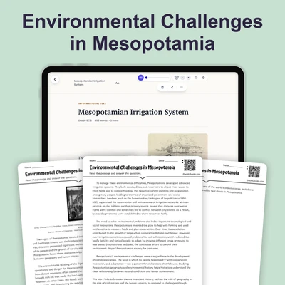 Mesopotamian Irrigation Systems - reading educational content