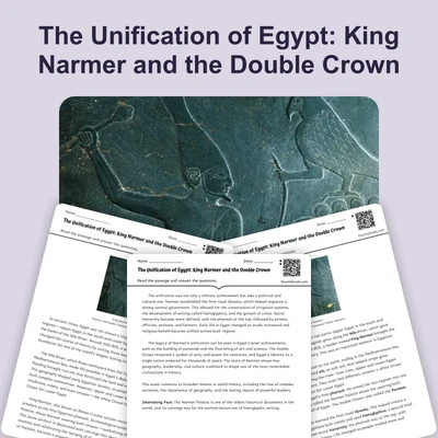 King Narmer Unifies Egypt - reading educational content