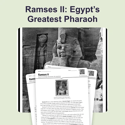 Ramses the Great of Egypt - reading educational content