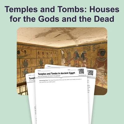 Temples and Tombs in Ancient Egypt - reading educational content