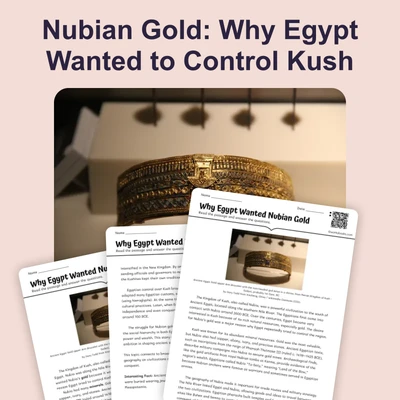 Nubia's Gold and Trade Routes - reading educational content