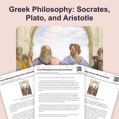 Greek Philosophers - reading educational content