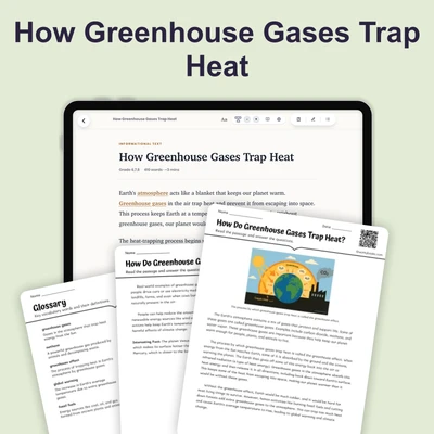 How Do Greenhouse Gases Trap Heat? - reading educational content