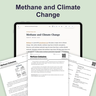 Methane Emissions - reading educational content