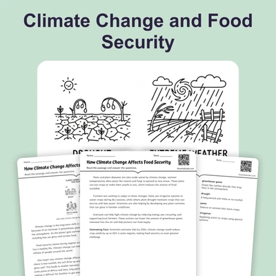 Climate Change and Food Security - reading educational content