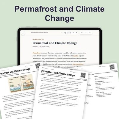 Permafrost and Climate Change - reading educational content