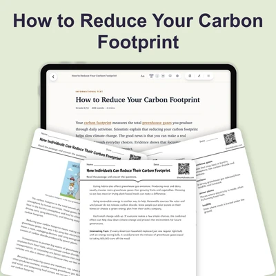 How Individuals Can Reduce Their Carbon Footprint - reading educational content