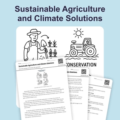 Sustainable Agriculture and Climate Solutions - reading educational content