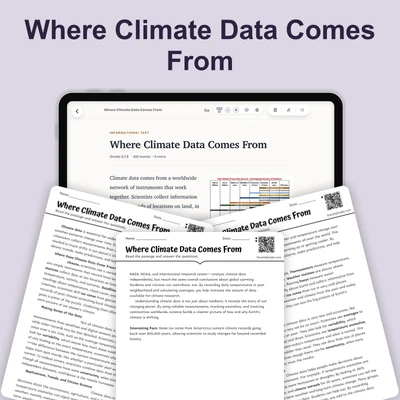 Where Climate Data Comes From - reading educational content