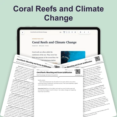 Coral Reefs and Climate Change - reading educational content