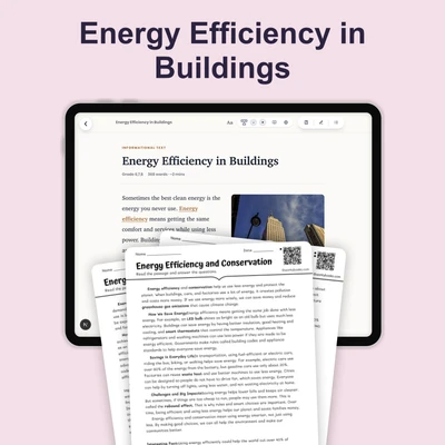 Energy Efficiency in Buildings - reading educational content