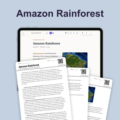 The Amazon Rainforest - reading educational content