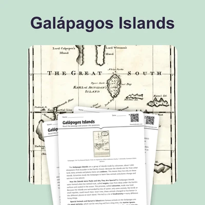 Galápagos Islands - reading educational content