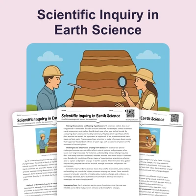 Scientific Inquiry in Earth Science - reading educational content