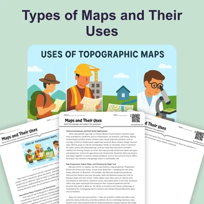 Types of Maps  - reading educational content