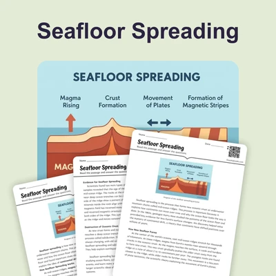 Seafloor Spreading - reading educational content