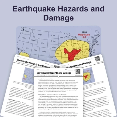 Earthquake Hazards and Damage - reading educational content