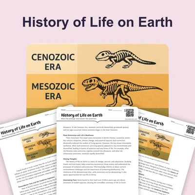 History of Life on Earth - reading educational content
