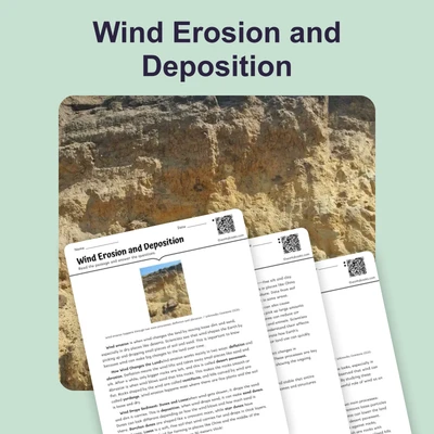 Wind Erosion and Deposition - reading educational content