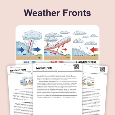Weather Fronts - reading educational content