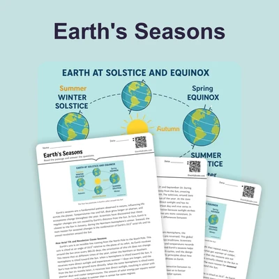 Earth's Seasons - reading educational content