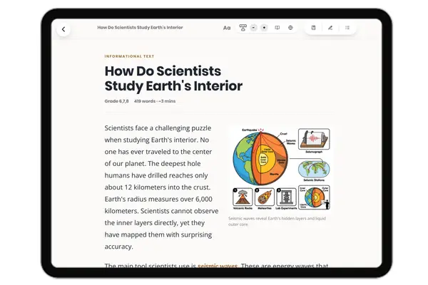 How Do Scientists Study Earth's Interior  - reading educational content