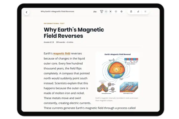 Why Earth's Magnetic Field Reverses - reading educational content