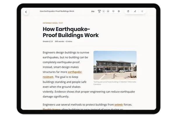 How Earthquake-Proof Buildings Work  - reading educational content