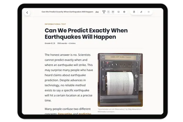 Can We Predict Exactly When Earthquakes Will Happen - reading educational content