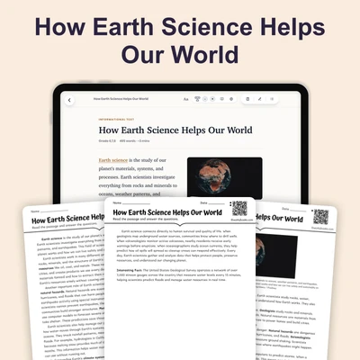How Earth Science Shapes Our World - reading educational content