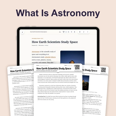 What Is the Science of Astronomy - reading educational content