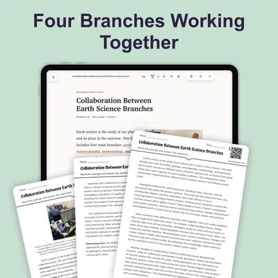 How Earth Science Fields Work Together - reading educational content
