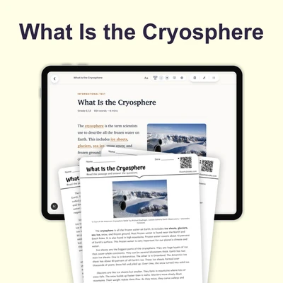 What Is the Cryosphere - reading educational content