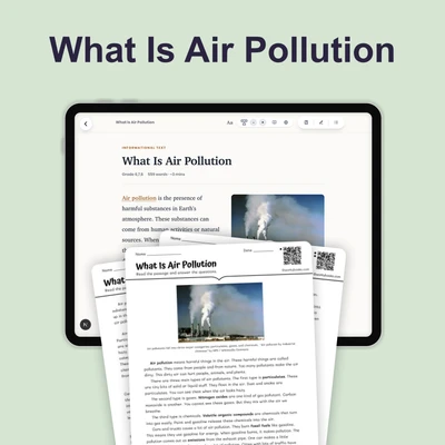 What Is Air Pollution - reading educational content